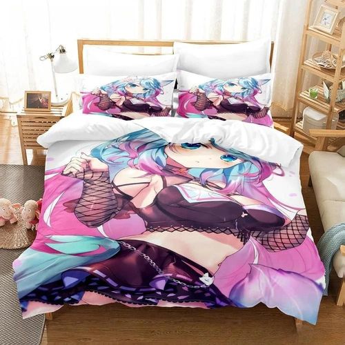 Parure De Lit 3d Anime Sexy Girls Silvervale Vtuber, Ensemble De Literie Simple, Double, Queen, King Size, Pour Chambre D'enfant Et Adulte, Housse De Couette
