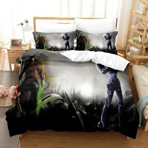 Parure De Lit Mega Man X Dive Pour Lit Simple, Double, Queen, King Size, Pour Chambre D'adulte, Garcon , Housse De Couette, Drap De Lit 3d Anime