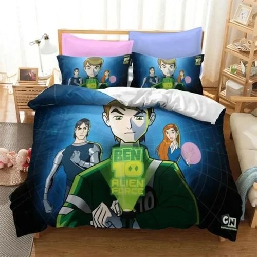 Parure De Lit Avec Housse De Couette Et Taie D'oreiller Pour Enfant Et Adulte, Motif Ben Alien Force 10, Motif Pirate, Pour Adolescents, Garcon S Et Filles, Taille Double, Queen Size