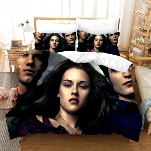 Parure De Lit Avec Housse De Couette Et Taies D'oreiller Pour Adultes, Motif Vampires, Films Tendance, Simple, King Size