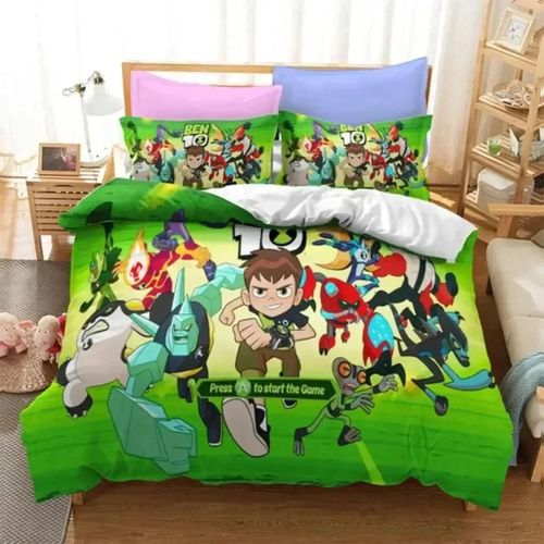 Parure De Lit Avec Housse De Couette Et Taie D'oreiller Pour Enfant Et Adulte, Motif Ben Alien Force 10, Motif Pirate, Pour Adolescents, Garcon S Et Filles, Taille Double, Queen Size