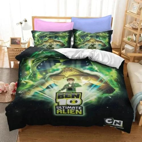 Parure De Lit Avec Housse De Couette Et Taie D'oreiller Pour Enfant Et Adulte, Motif Ben Alien Force 10, Motif Pirate, Pour Adolescents, Garcon S Et Filles, Taille Double, Queen Size