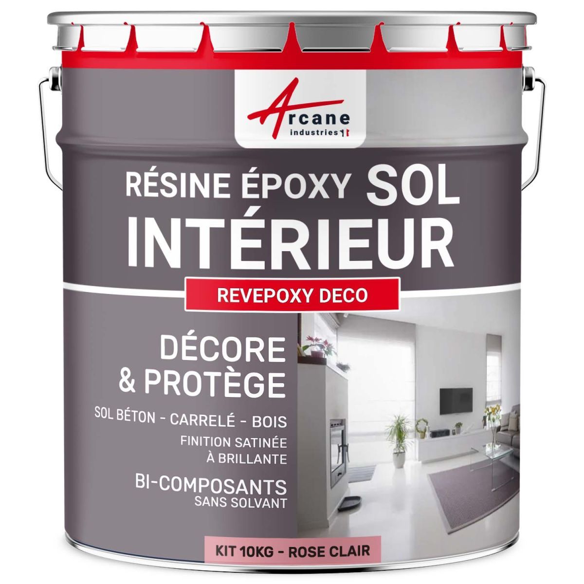 Peinture Sol - Résine Epoxy : Peinture pour Sol salon, cuisine, sal...