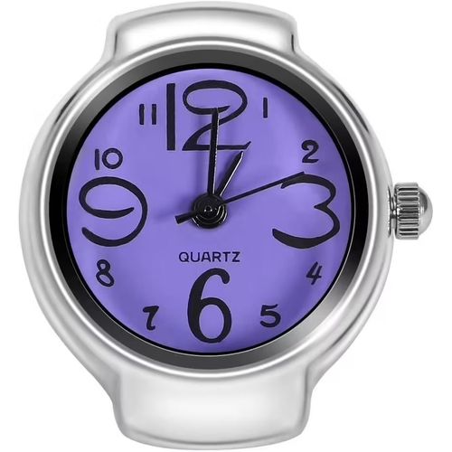Eryi - Montre Bague À Quartz Analogique, 8 Couleurs Tendance, Pour Homme Et Femme-Ouragan X