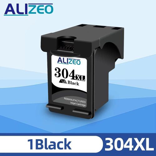 (1pcs Black ) Alizeo 304 cartouche d'encre reconditionnée pour HP304 HP 304XL Deskjet ENVY Officejet 2600 2630 3723 3724 3730 3732 3752 3755 3758