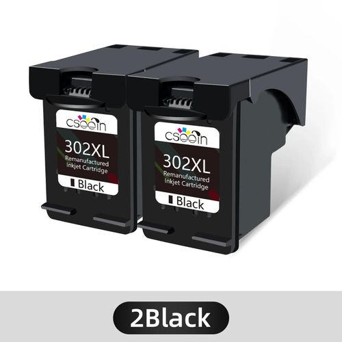 (2pcs black ) 302 XL cartouche d'encre reconditionnée pour HP302 pour HP Deskjet ENVY Officejet 2130 1110 3639 4511 4650 5220