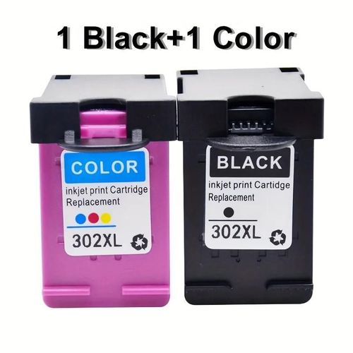 ( 302XL BK and C) Cartouches d'encre reconditionnées HP 302XL pour HP Deskjet 1110 2130 3630 OfficeJet 3830 ENVY 4520