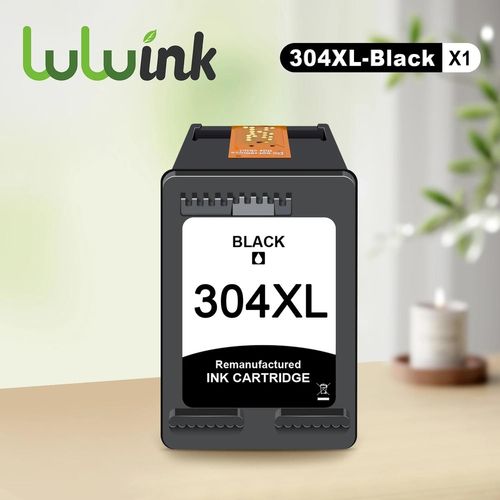 ( 1 Black) Cartouche d'encre 304 Compatible pour hp 304 XL 304XL, encre tricolore noire pour imprimante Envy 5020 5030 5010 Deskjet 3720 2620 AMP 120