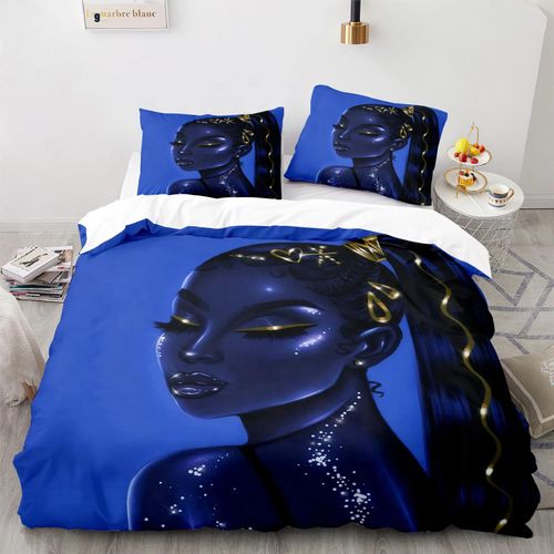 Housse De Couette American Black Girl, Taie D'oreiller Magique Black Girl, Ensemble De Literie Pour Garcon S Et Filles, Decoration De Chambre, Cadeau Pour Une Personne, Taille Double