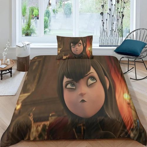 Housse De Couette Hôtel Transylvanie 3d Exquis Dessin Anime Anime Impression Numérique Ensemble De Literie Couette Lit Jeunesse Decoration De La Maison Garcon S Cadeau
