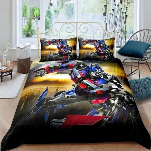 Housse De Couette G1 Pour Voiture, Motif Robot De Dessin Anime 3d, T-Transformers, Impression Numérique, Decoration D'intérieur Pour Jeunes, Cadeau Pour Garcon S
