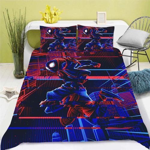 Housse De Couette Spider-Man Et Taie D'oreiller Marvel Hero Parure De Lit Pour Adulte Garcon Fille Decoration De Chambre Cadeau Simple Double Grande Taille