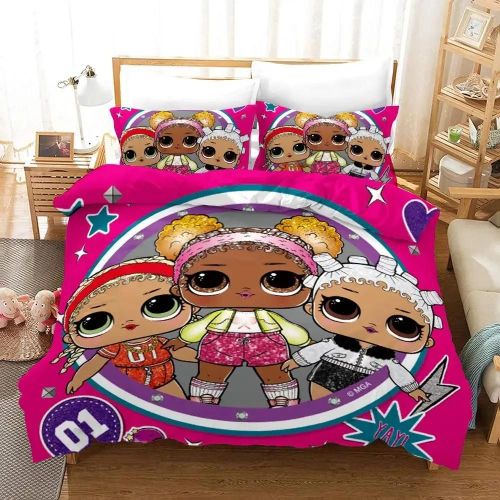 Housse De Couette Fille Noire, Impression Numérique 3d, Exquise, Dessin Anime, Ensemble De Literie, Couette, Lit, Decoration D'intérieur, Cadeau Pour Garcon S