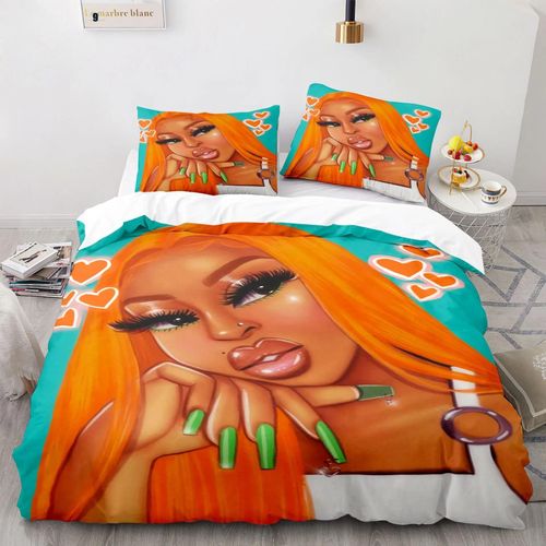 Housse De Couette American Black Girl, Taie D'oreiller Magique Black Girl, Ensemble De Literie Pour Garcon S Et Filles, Decoration De Chambre, Cadeau Pour Une Personne, Taille Double