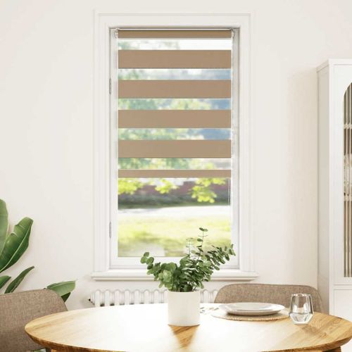 Vidaxl Store Zèbre Marron Sable Largeur Du Tissu 50,9 Cm Polyester