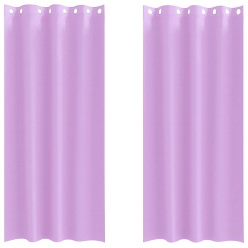 Vidaxl Rideaux Avec Des Rideaux 2 Pcs Violet 225 X 140 Cm Polyester