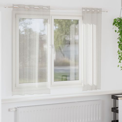 Vidaxl Rideaux Avec Des Rideaux 2 Pcs Crème 140 X 175 Cm Polyester