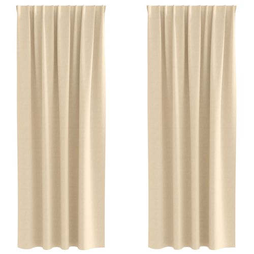 Vidaxl Rideaux Avec Des Rideaux 2 Pcs Crème 245 X 140 Cm Polyester