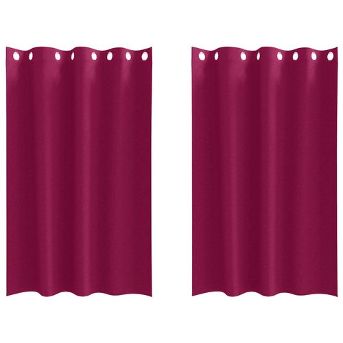 Vidaxl Rideaux Avec Des Rideaux 2 Pcs Bordeaux 175 X 140 Cm Polyester