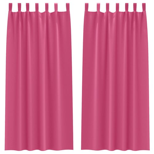 Vidaxl Rideaux Avec Des Rideaux 2 Pcs Rose Vif 245 X 140 Cm Polyester