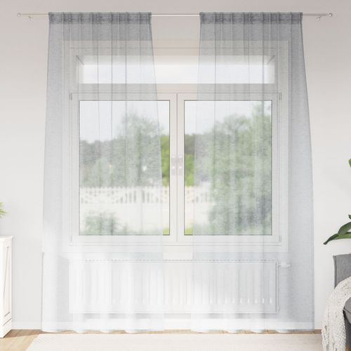Vidaxl Rideaux 2 Pcs Gris Foncé 140 X 245 Cm Polyester
