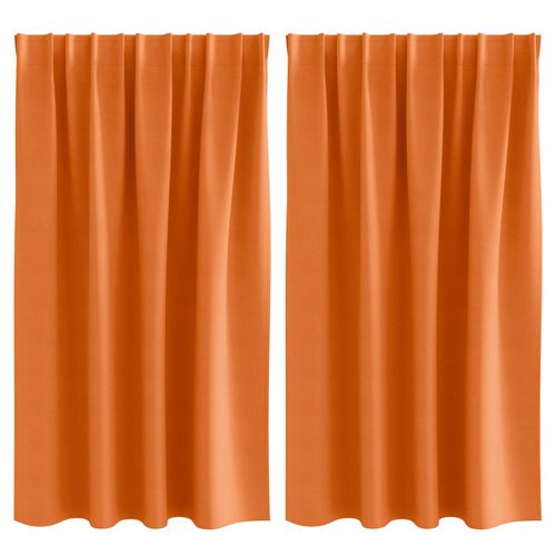 Vidaxl Rideaux 2 Pcs Orange Vif 140 X 140 Cm Polyester