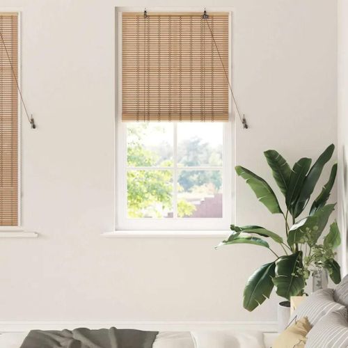 Vidaxl Stores Et Rideaux Marron Clair 100 X 160 Cm Bambou