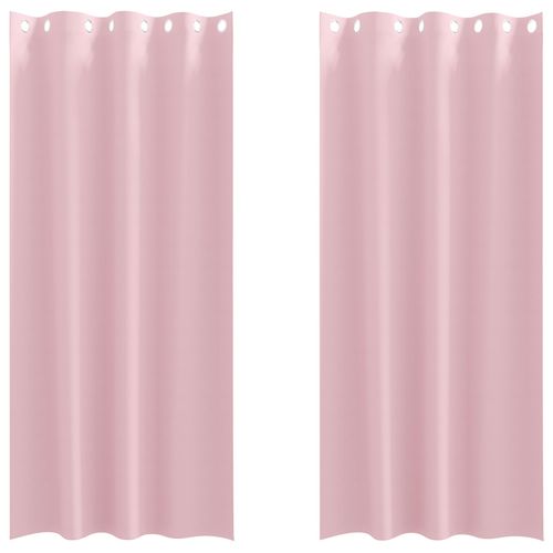 Vidaxl Rideaux Avec Des Rideaux 2 Pcs Rose Bébé 260 X 140 Cm Polyester