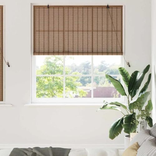 Vidaxl Stores Et Occultants Marron 140 X 160 Cm Bambou