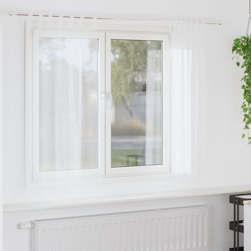 Vidaxl Rideaux Avec Des Rideaux 2 Pcs Blanc 140 X 175 Cm Polyester