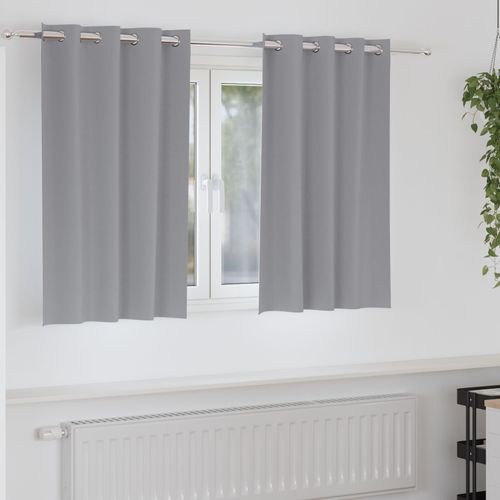 Vidaxl Rideaux 2 Pcs Gris Clair 140 X 140 Cm Polyester