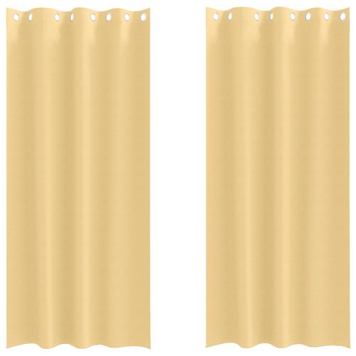 Vidaxl Rideaux Avec Des Rideaux 2 Pcs Beige 260 X 140 Cm Polyester