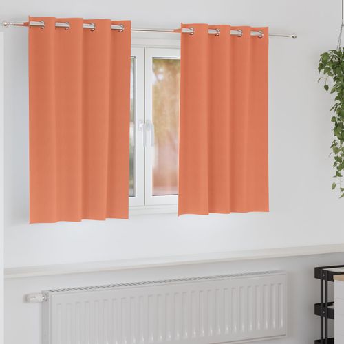 Vidaxl Rideaux 2 Pcs Couleur Terre Cuite 140 X 140 Cm Polyester