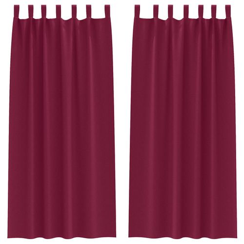Vidaxl Rideaux Avec Des Rideaux 2 Pcs Bordeaux 260 X 140 Cm Polyester