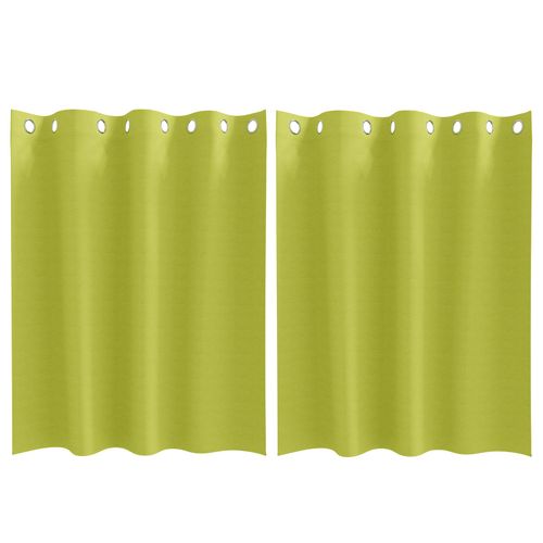 Vidaxl Rideaux 2 Pcs Pomme Verte 140 X 140 Cm Polyester