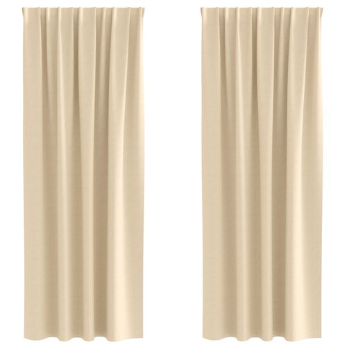 Vidaxl Rideaux Avec Des Rideaux 2 Pcs Crème 260 X 140 Cm Polyester