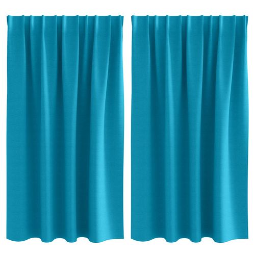 Vidaxl Rideaux Avec Des Rideaux 2 Pcs Turquoise 140 X 140 Cm Polyester