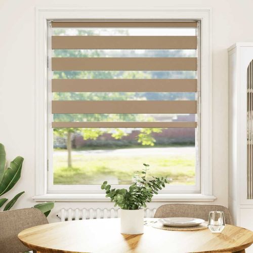 Vidaxl Store Zèbre Marron Sable Largeur Du Tissu 95,9 Cm Polyester
