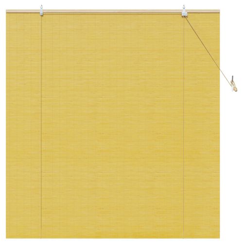 Vidaxl Stores Et Occultants Avec Des Rideaux Jaune 140 X 160 Cm Bambou