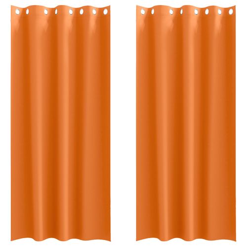 Vidaxl Rideaux 2 Pcs Orange Vif 225 X 140 Cm Polyester