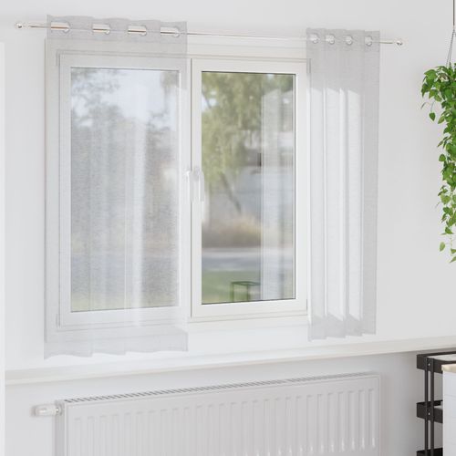 Vidaxl Rideaux 2 Pcs Gris Clair 140 X 175 Cm Polyester