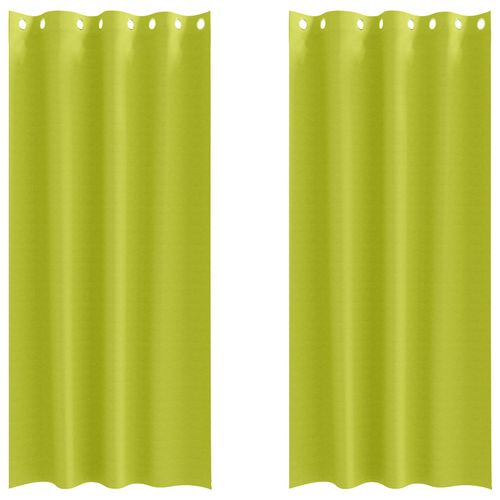 Vidaxl Rideaux 2 Pcs Pomme Verte 260 X 140 Cm Polyester