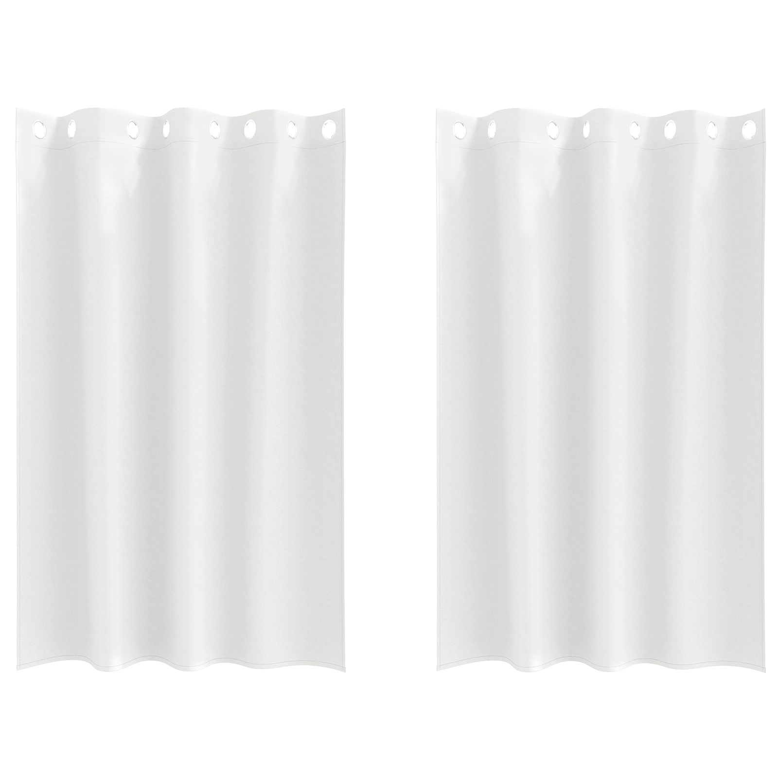 Vidaxl Rideaux Avec Des Rideaux 2 Pcs Blanc Pur 175 X 140 Cm Polyester