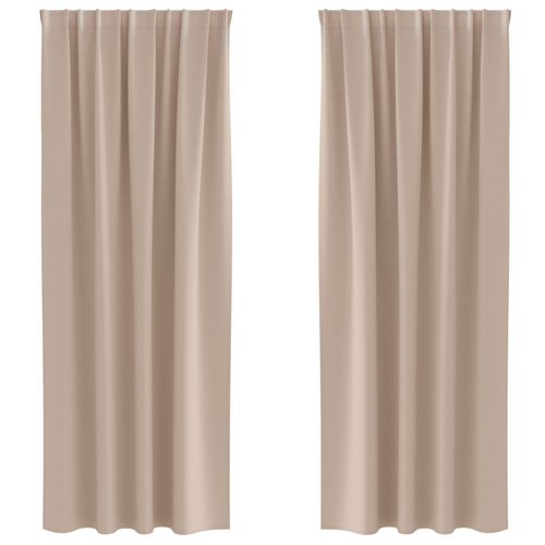 Vidaxl Rideaux Avec Des Rideaux 2 Pcs Taupe 260 X 140 Cm Polyester