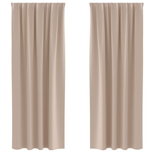 Vidaxl Rideaux Avec Des Rideaux 2 Pcs Taupe 225 X 140 Cm Polyester