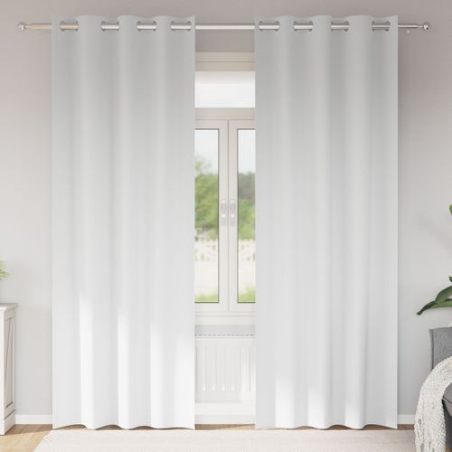 Vidaxl Rideaux Avec Des Rideaux 2 Pcs Blanc Pur 245 X 140 Cm Polyester