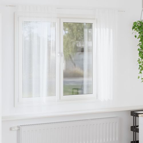 Vidaxl Rideaux Avec Des Rideaux 2 Pcs Blanc 140 X 175 Cm Polyester