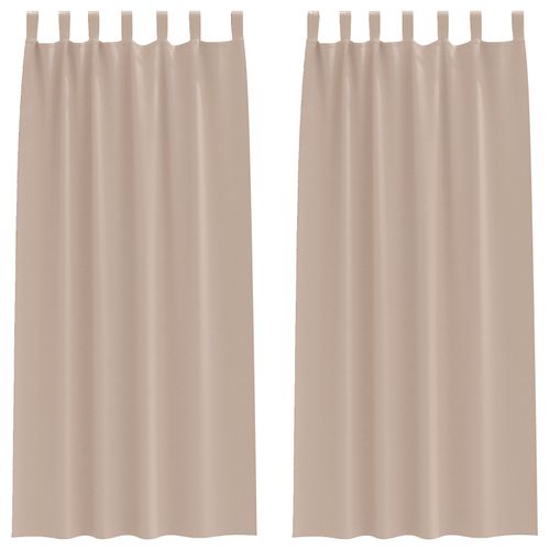 Vidaxl Rideaux Avec Des Rideaux 2 Pcs Taupe 245 X 140 Cm Polyester