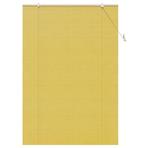 Vidaxl Stores Et Occultants Avec Des Rideaux Jaune 140 X 220 Cm Bambou
