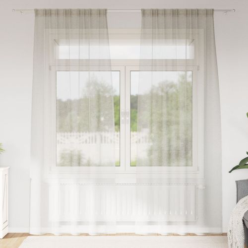 Vidaxl Rideaux Avec Des Rideaux 2 Pcs Crème 140 X 260 Cm Polyester
